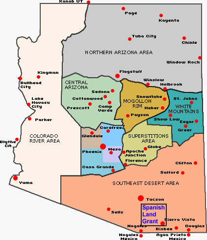 Arizona Regions Map